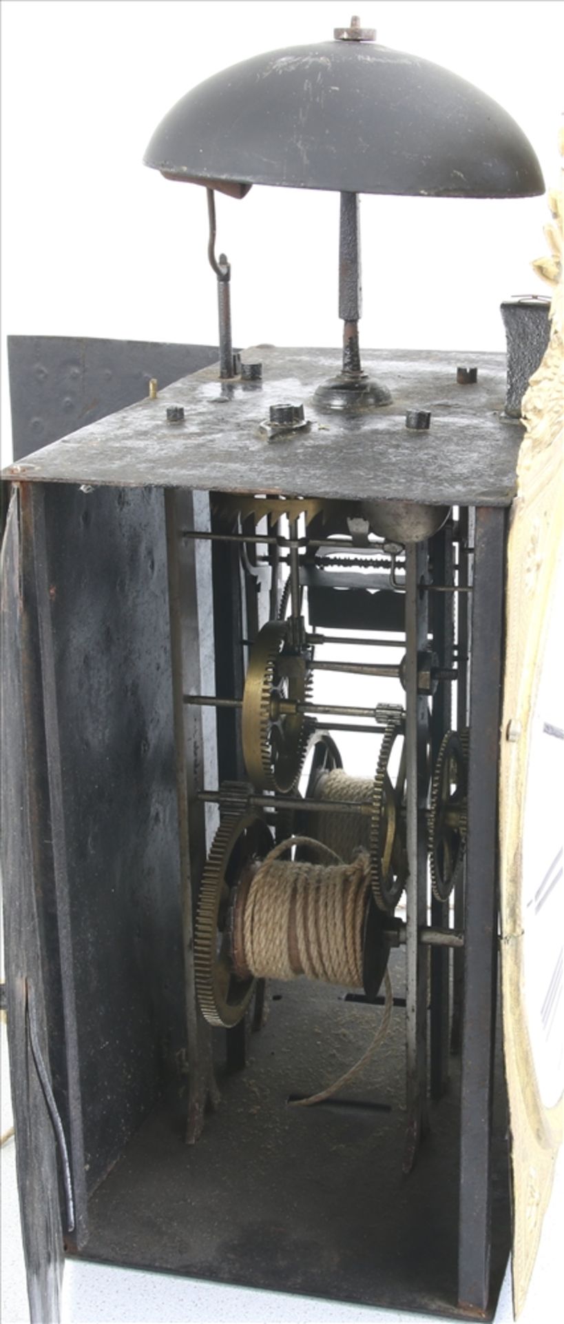 Comtoise Frankreich Mitte 19. Jh. Metallräderwerk mit Spindelgang sowie Wecker und vorderem - Image 3 of 5