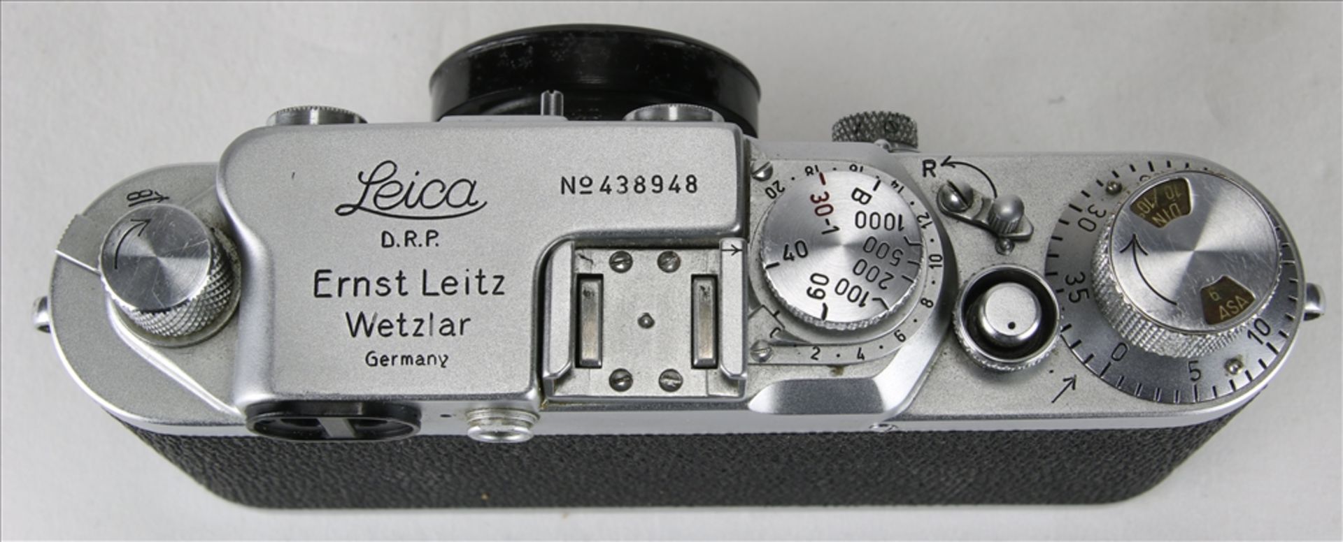 Leica III f vintage Kamera Ernst Leitz GmbH Wetzlar 1946/47. Nummer 438948. Elmar f=3,5, 1:3,5 - Bild 5 aus 6