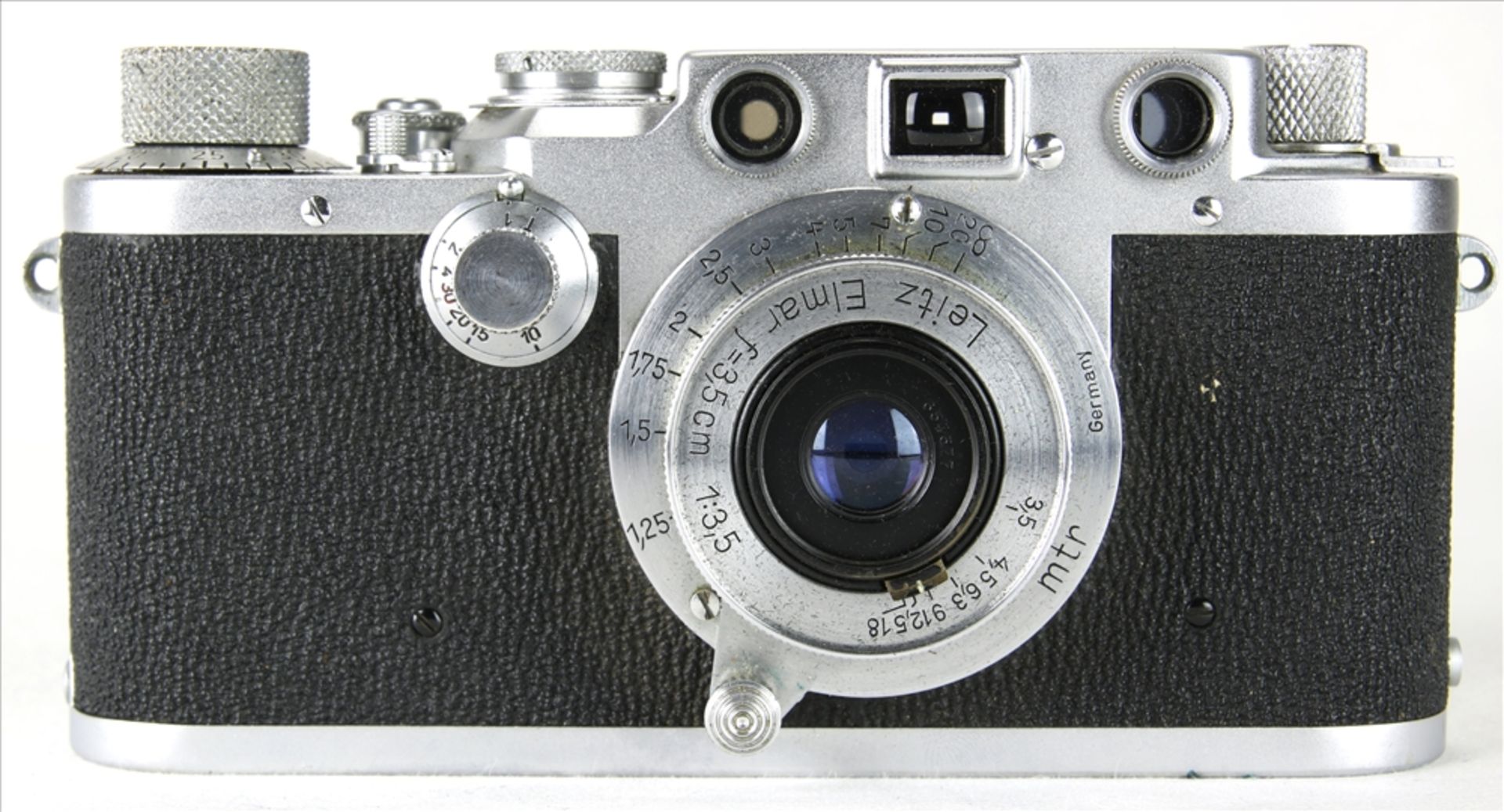 Leica III f vintage Kamera Ernst Leitz GmbH Wetzlar 1946/47. Nummer 438948. Elmar f=3,5, 1:3,5 - Bild 2 aus 6
