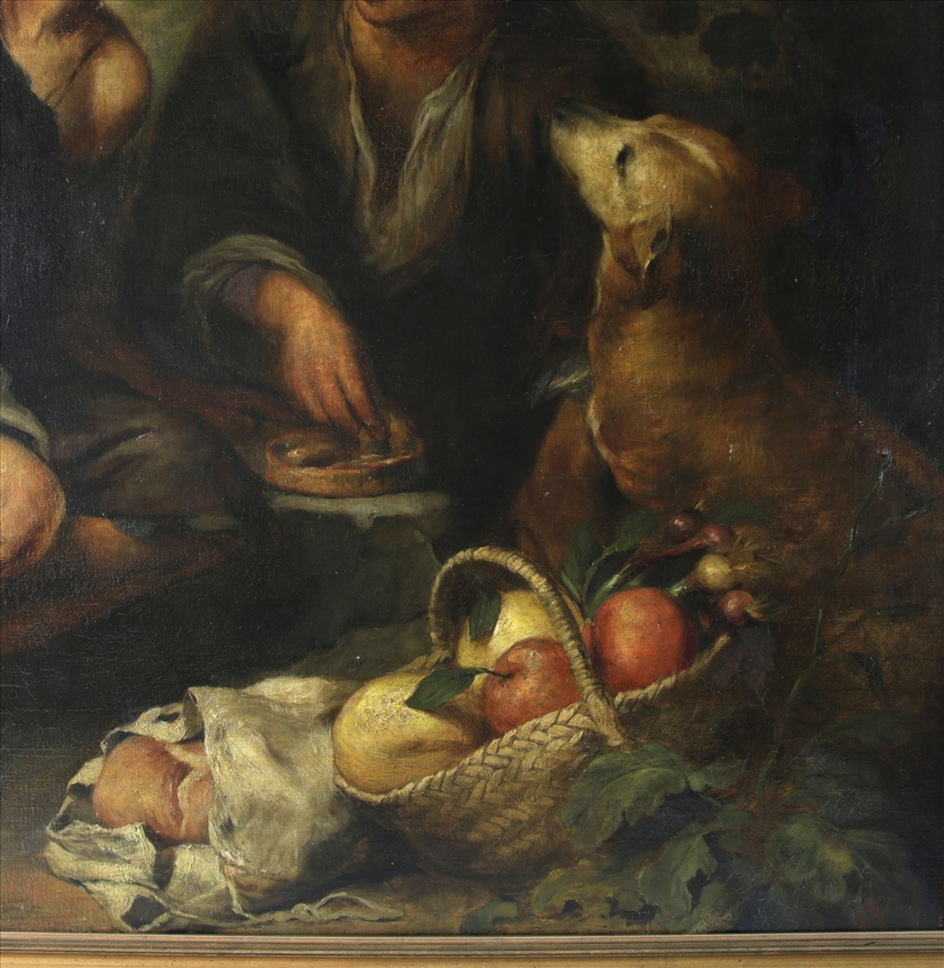Murillo, Bartolomé Esteban 1618 - 1682. Kopie um 1900. Die Kuchenesser. Öl auf Leinwand. Nicht - Bild 4 aus 5