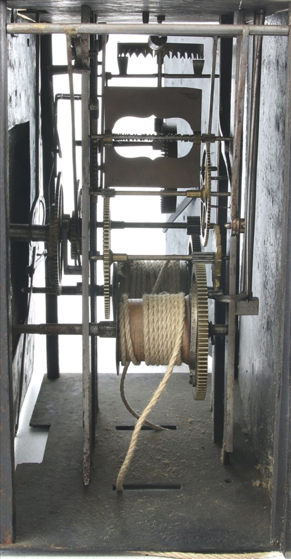 Comtoise Frankreich Mitte 19. Jh. Metallräderwerk mit Spindelgang sowie Wecker und vorderem - Image 4 of 5
