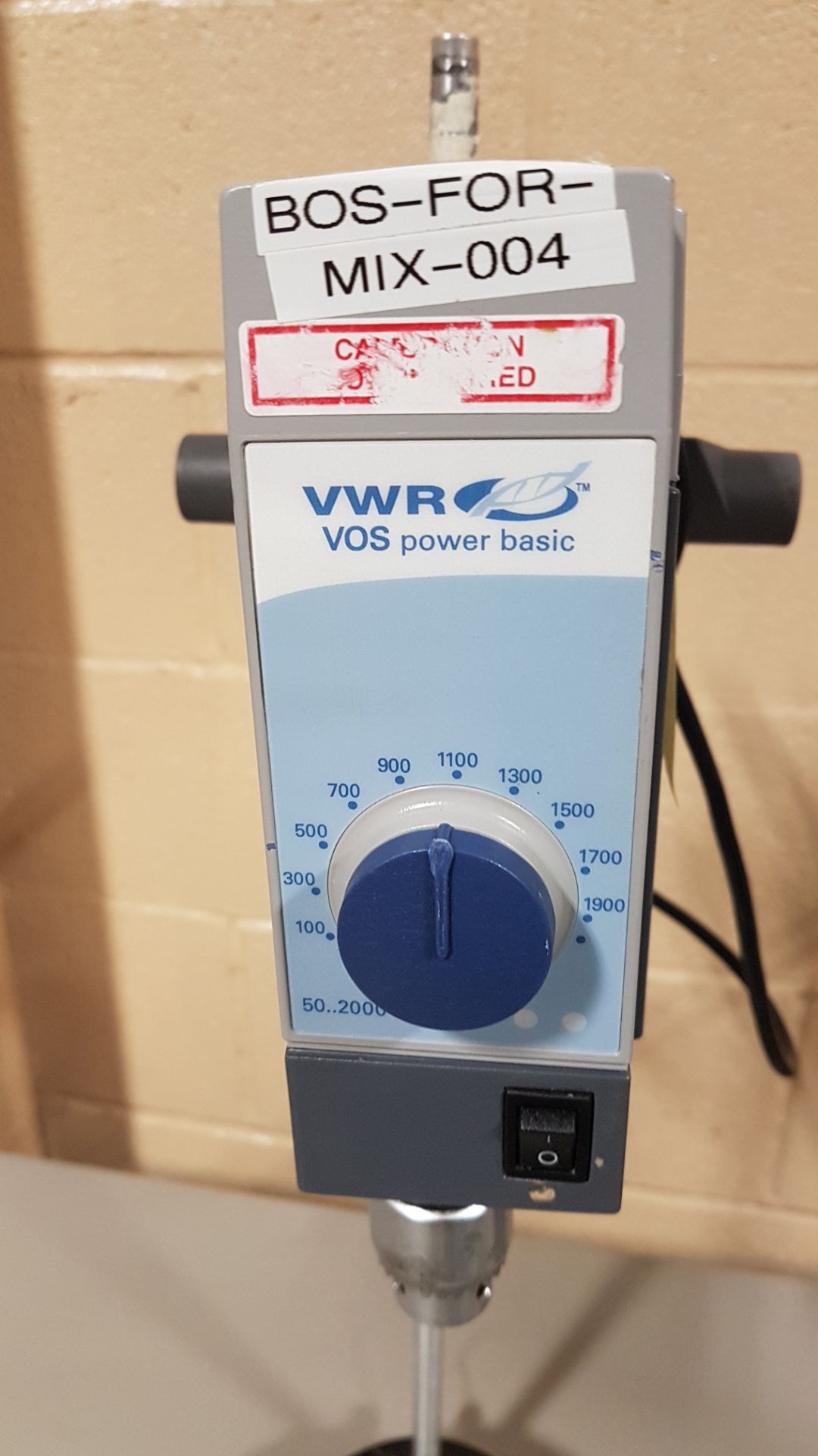 VWR variable speed lab mixer, model VOS PB, 2000 rpm. - Image 2 of 5