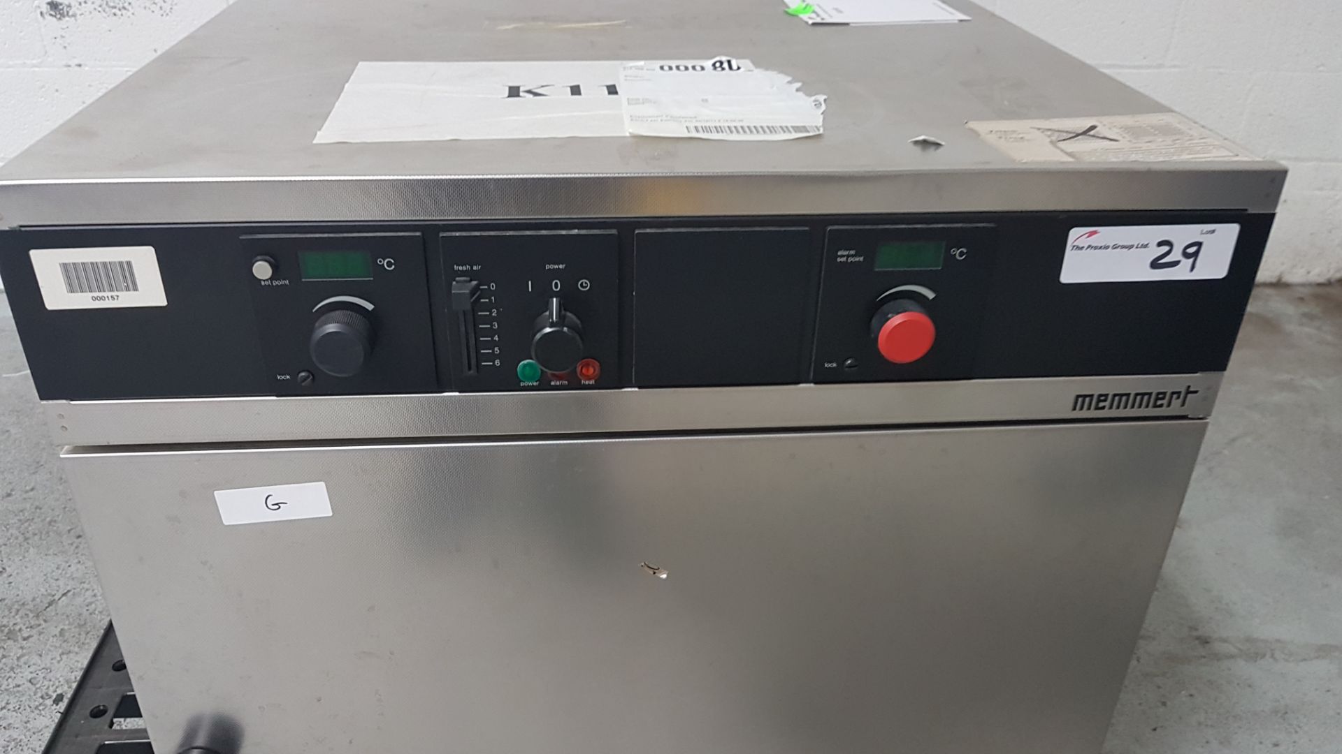 Memmert oven, model 500, 22" W x 16" D x 19" H chamber, 230 volt. - Image 2 of 12