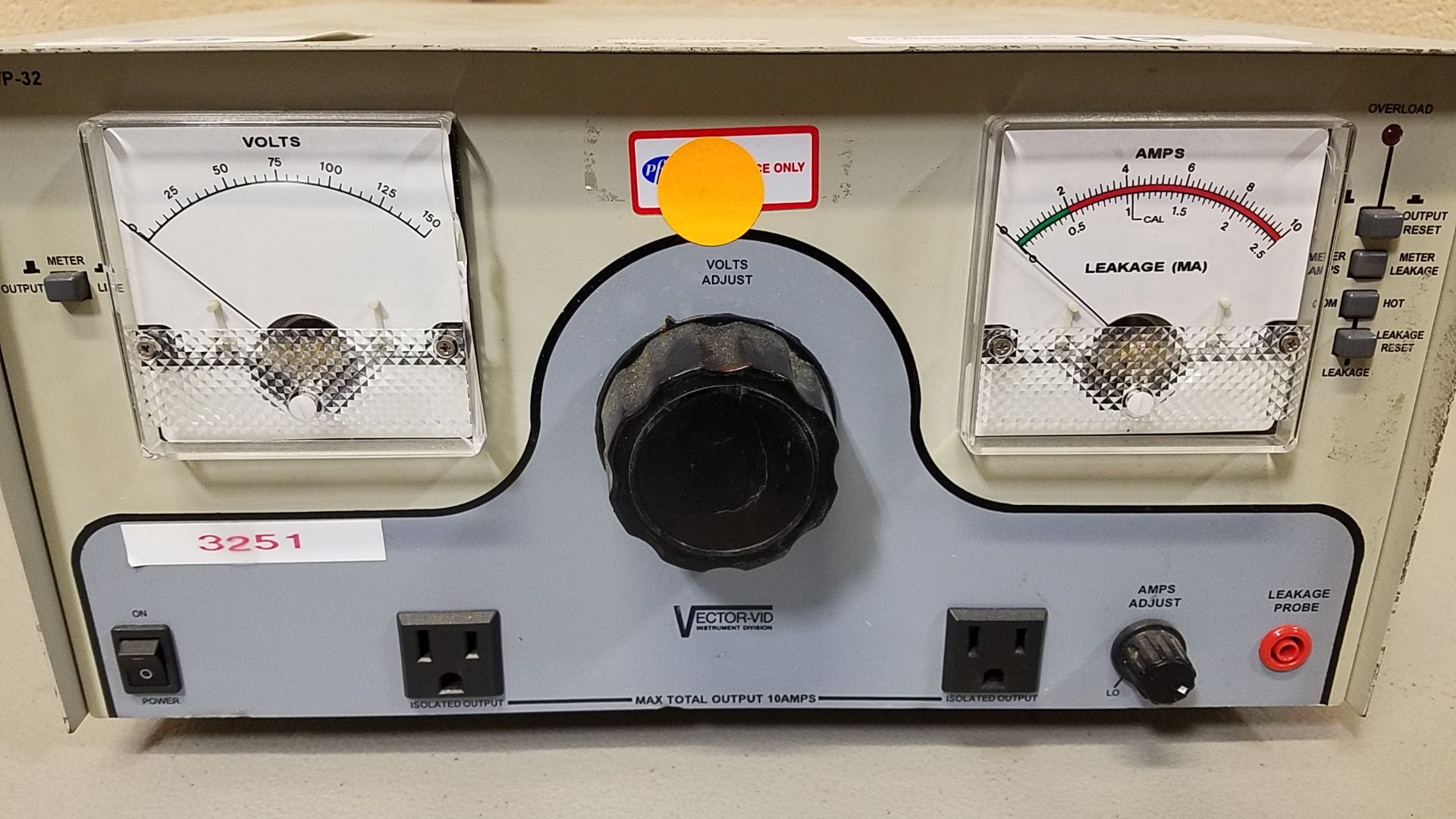 Vector-Vid variable isolator transformer, model WP-32. - Image 2 of 3