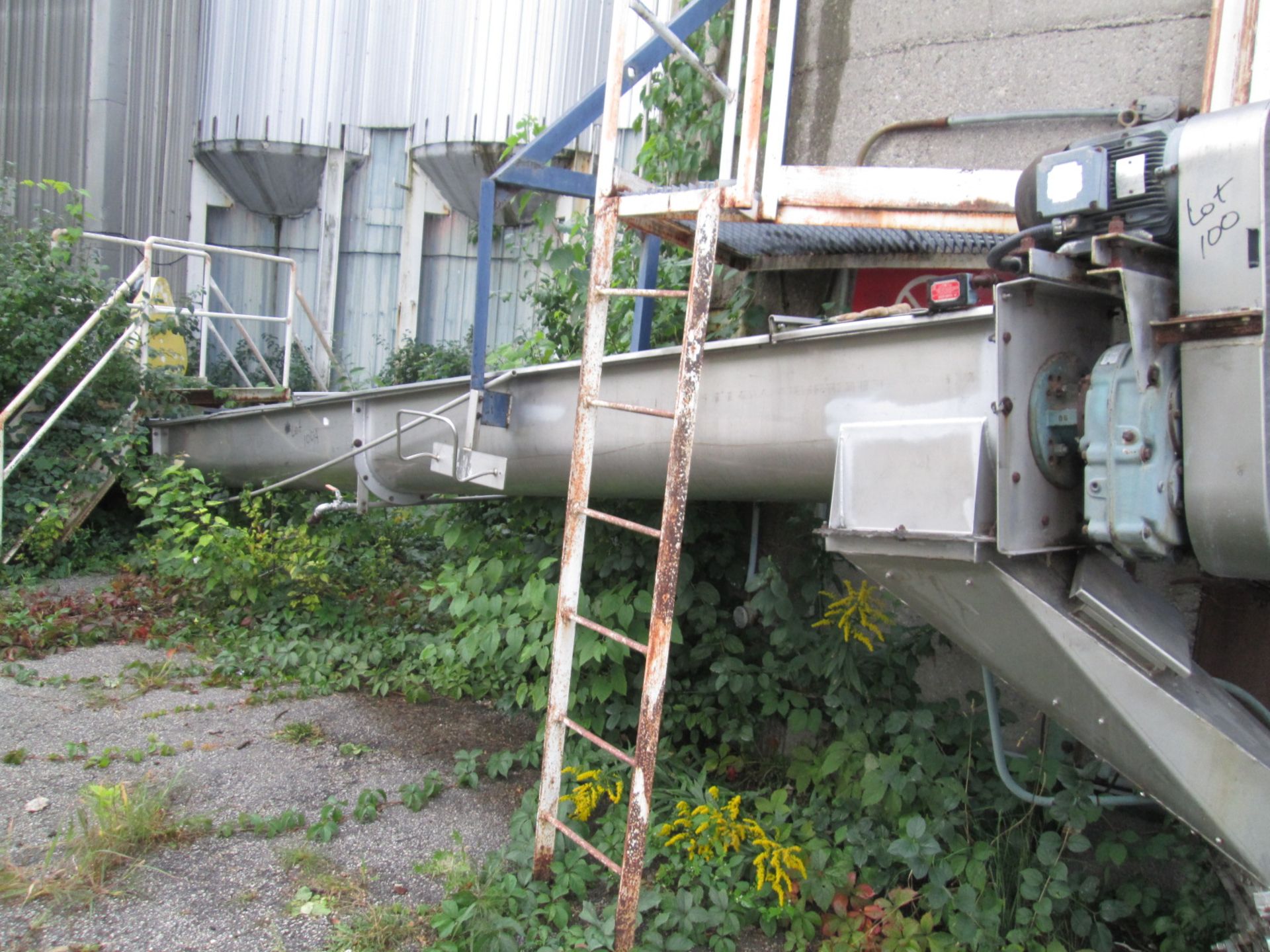 (1) Section Stainless Steel Screw Conveyor 20ft x 14"" Diameter Screw