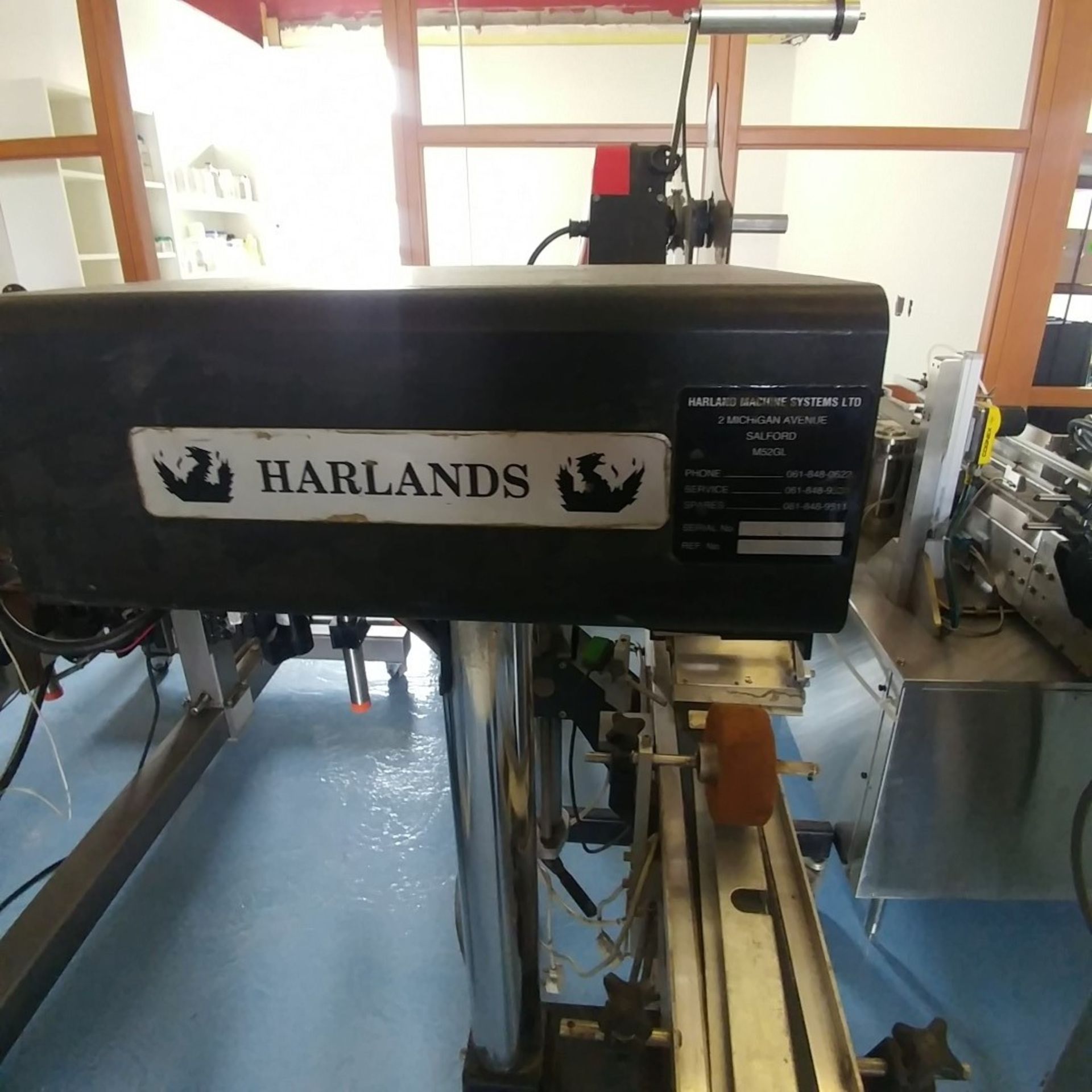 HarlandS Top Labeler Machine on 5' Conveyor ***See Auctioneers Note*** - Image 2 of 2