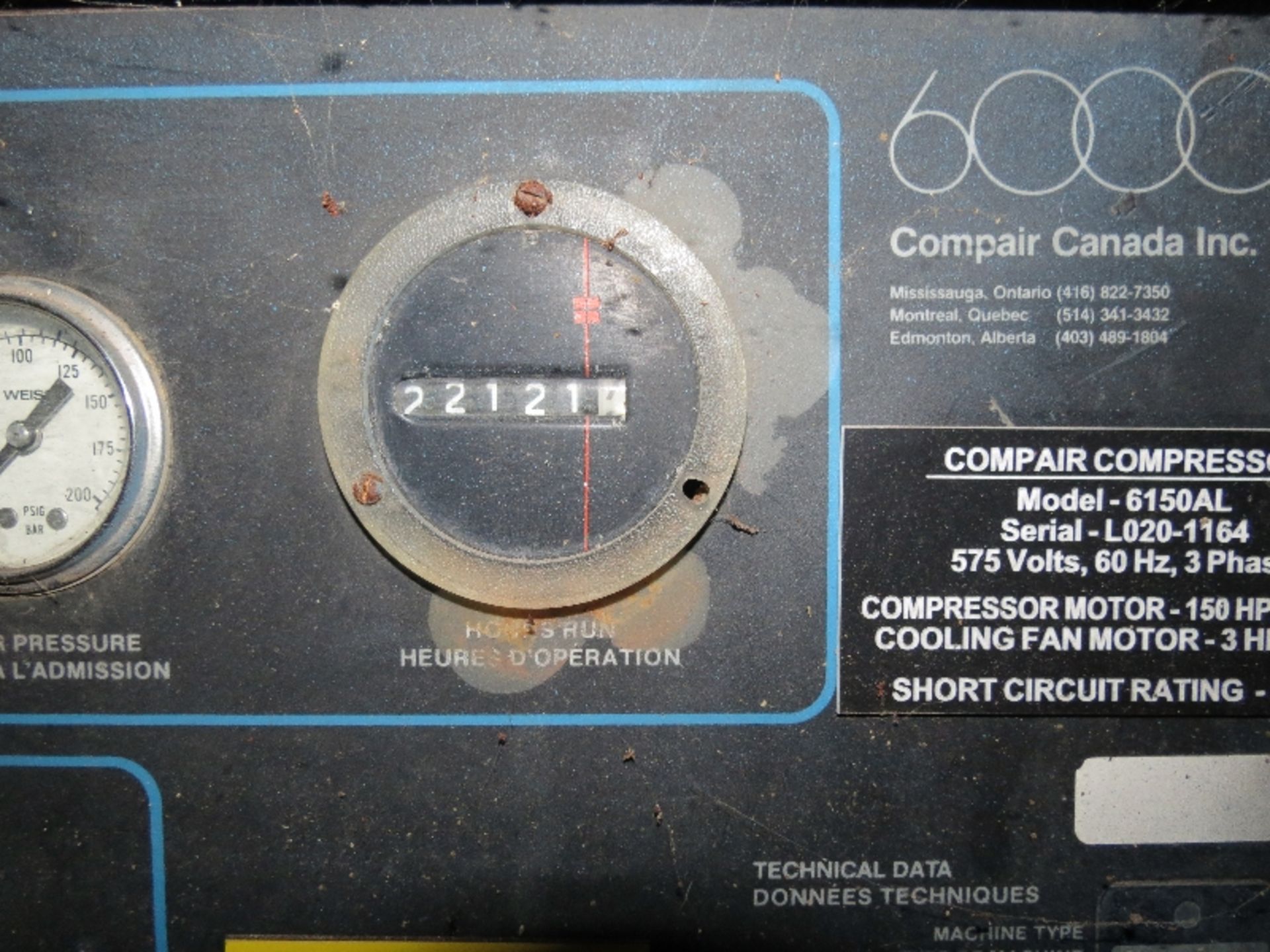 Compair 150HP Rotary Screw Compressor - Image 2 of 6