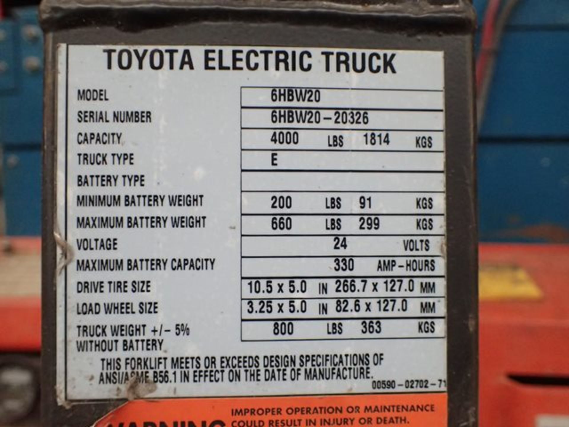 Toyota Hand Truck and BHS Battery Carrier, Model ATC-36 Mag - Image 2 of 6