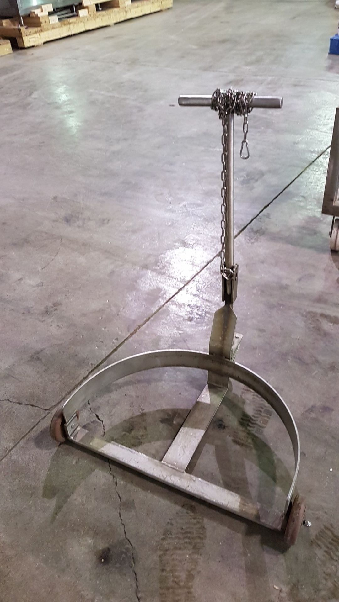 Used circular tote transport, stainless steel construction