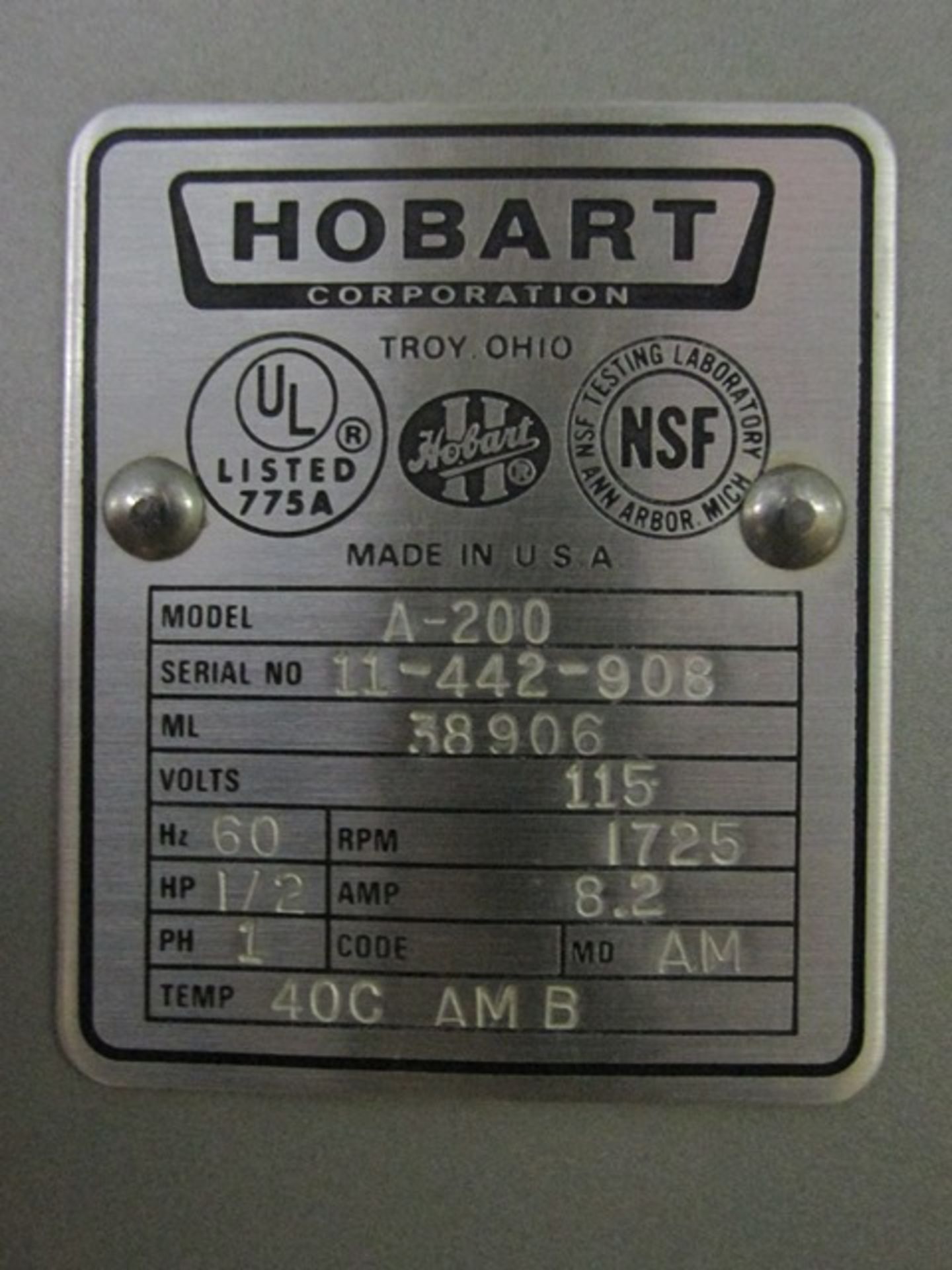 20 QUART HOBART MIXER, S/S - Image 5 of 5