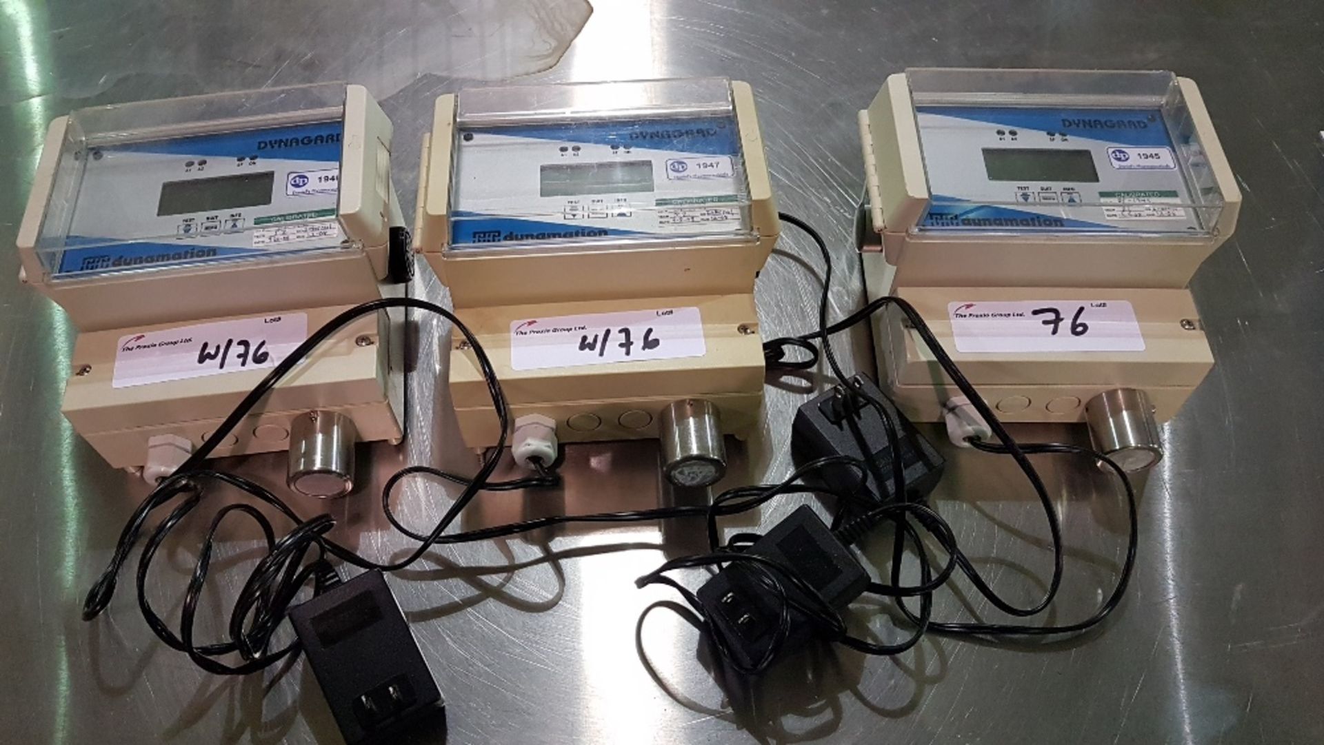 Lot of (3) Dynaguard II oxygen monitors, with manuals