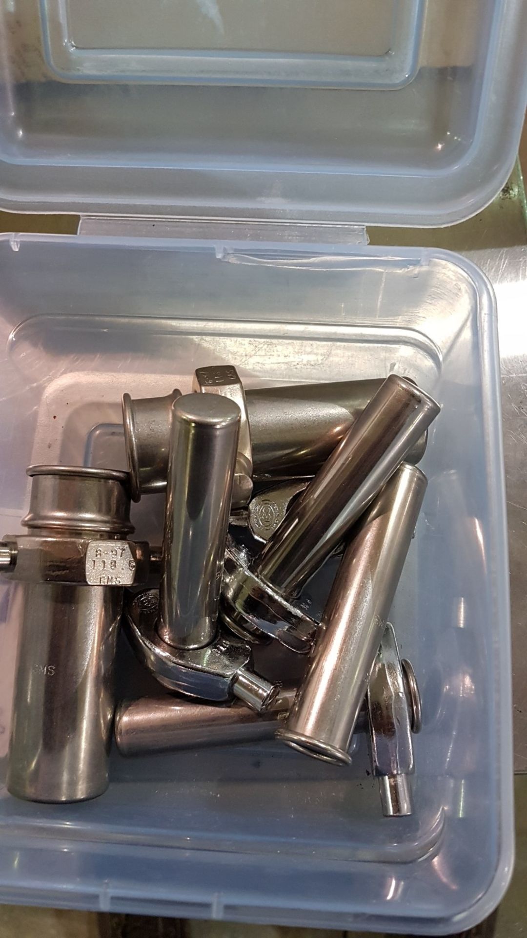 Lot of used stainless steel centrifuge cups - Image 2 of 3