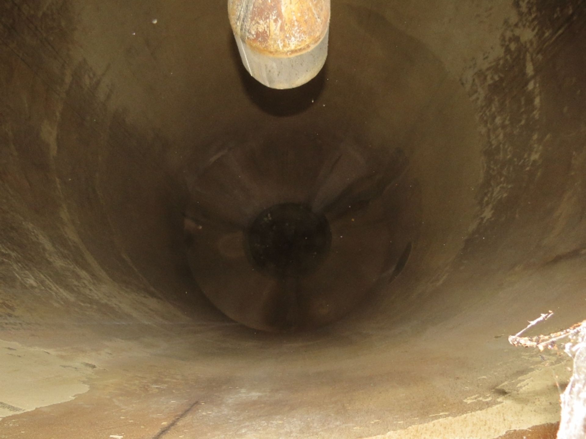 approximately 22000 gallon carbon steel steep tank, 12' diameter x 24' straight side x 5' cone - Image 2 of 3