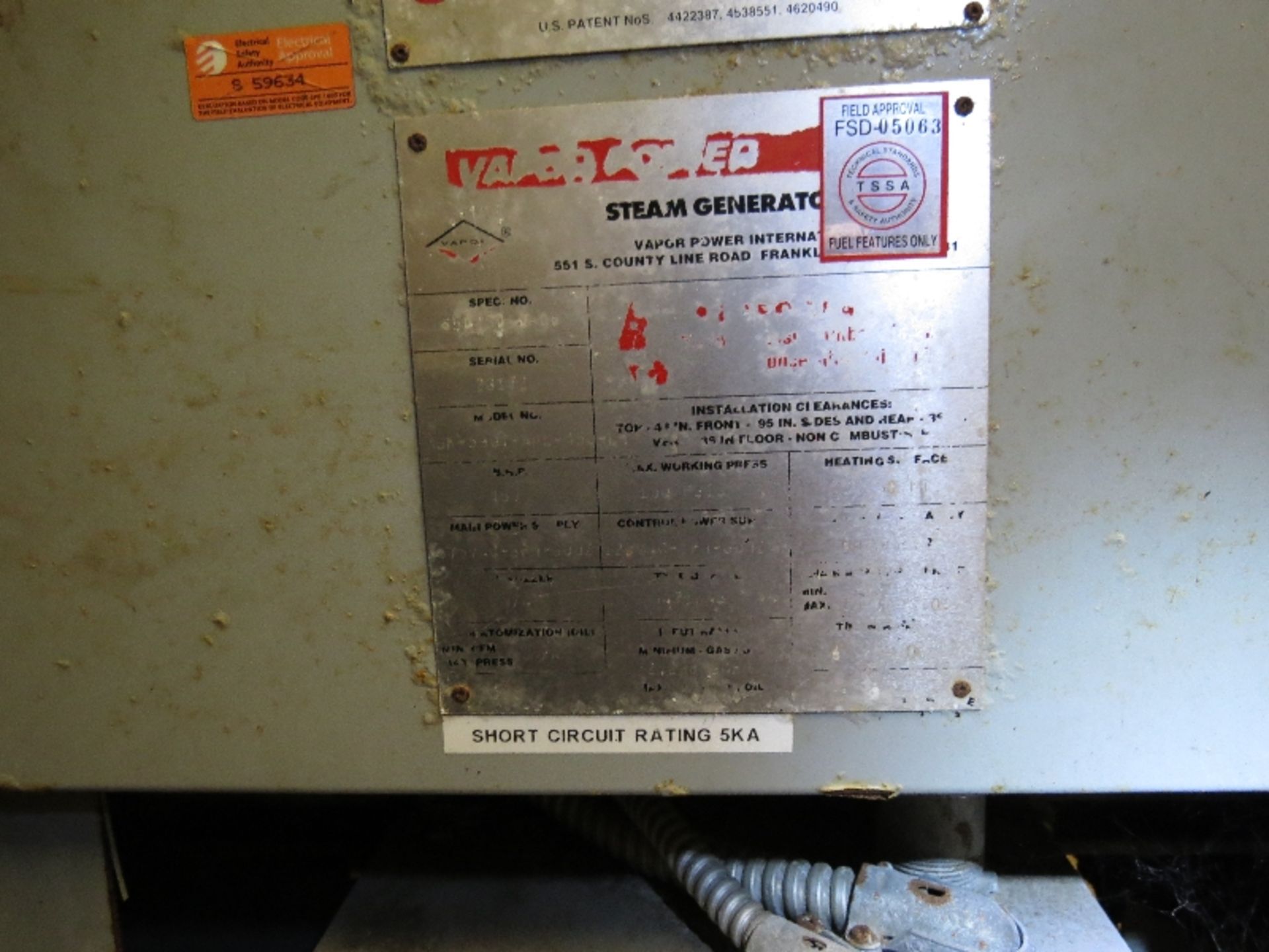 Vapor Power Circulatic, Spec # 65025010-08, Serial Number 23172, Model 4GF-5907-AHL-450-LN, BHP: - Image 7 of 8