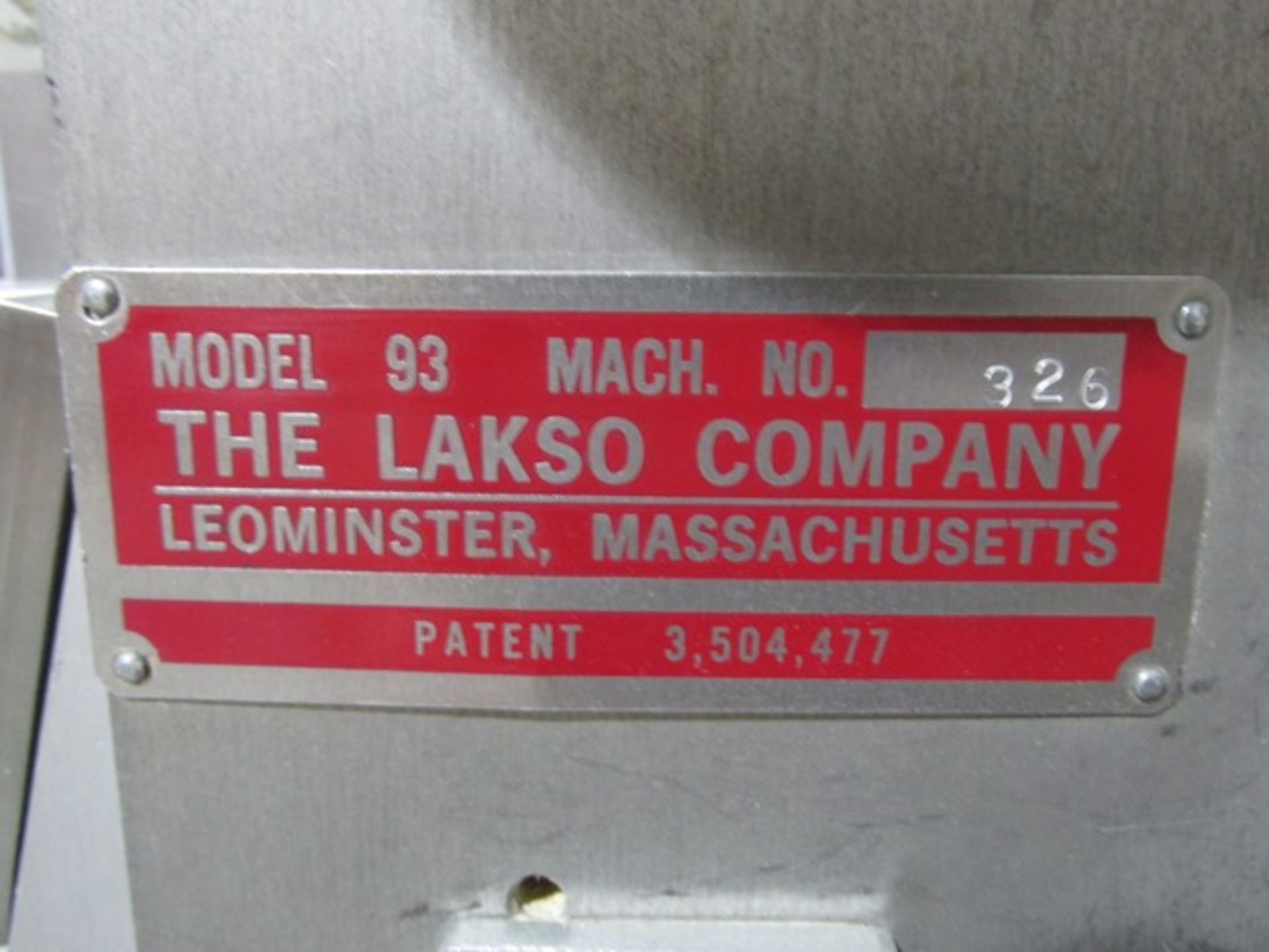 Lakso Reformer 300 slat counter, model 93, stainless steel feed hopper, mach# 326 - Image 13 of 15