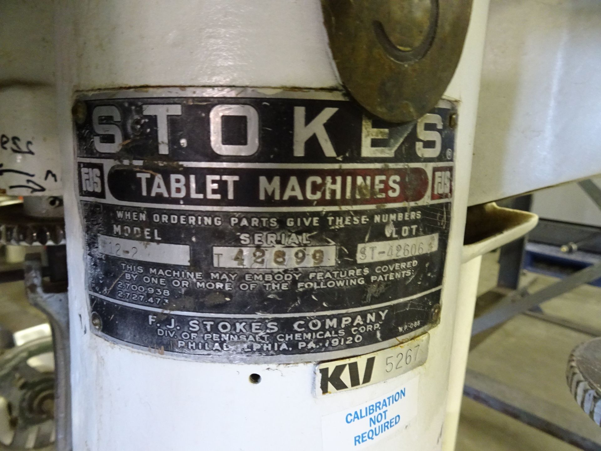 Stokes Model 612-2 B2 Series Tablet Press sn 42690 Lot ST-42606 - Image 8 of 8