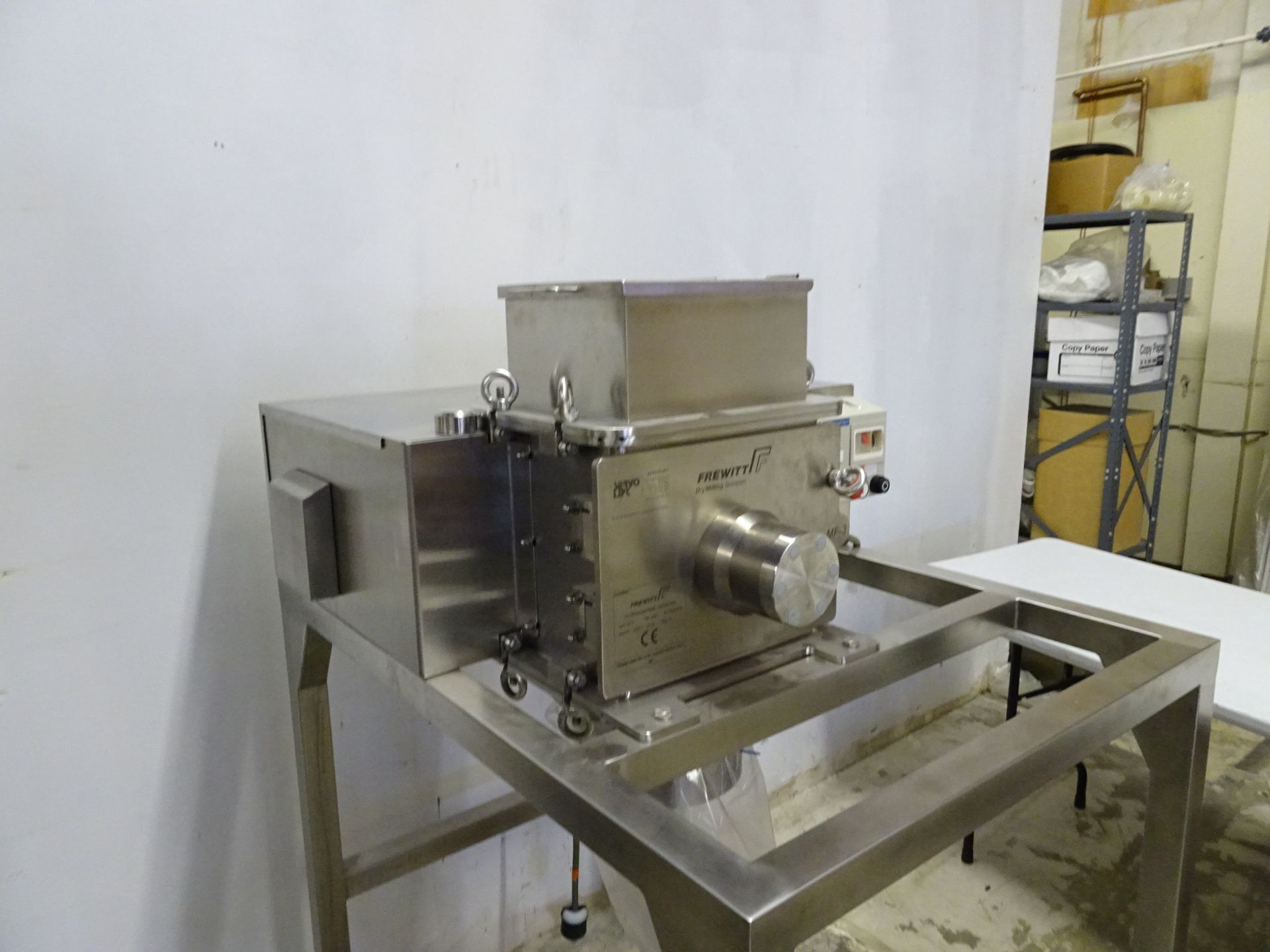 2008 Frewitt Model MF3 Wet/Dry Mill With Castered Stand, Bottom Load Out, Telemecanique Controls, - Image 7 of 11