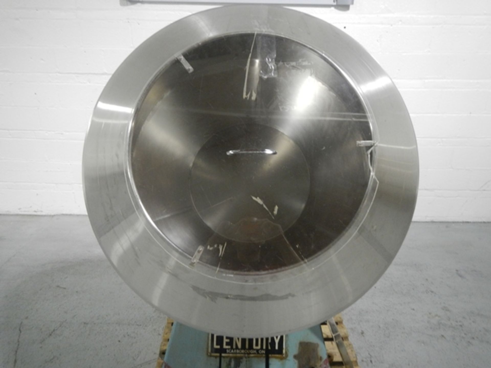 42" Century coating/polishing pan, stainless steel pan - Image 7 of 7