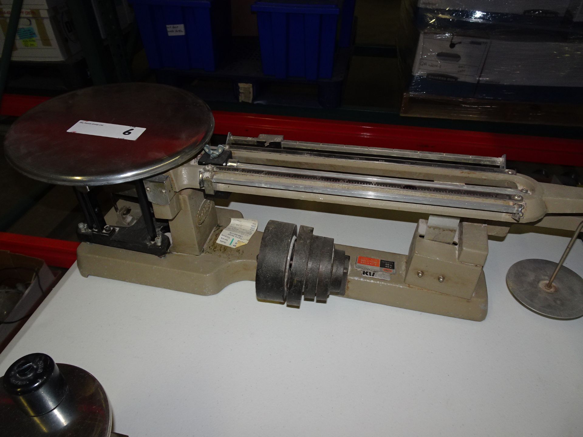 Ohaus Model 20 Kilogram Triple Beam Balance Scale (KG) With Balance Weights Including (1) 10KG, ( - Image 2 of 3