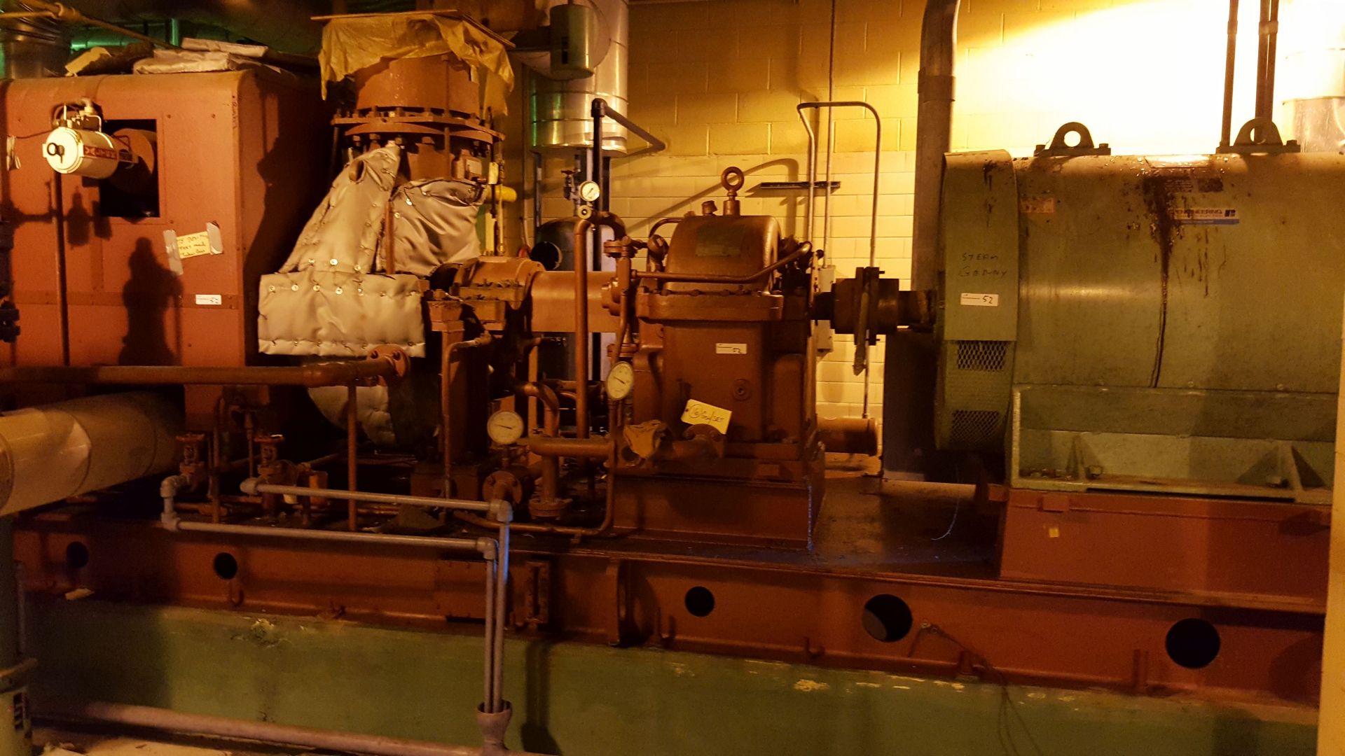 Turbodyne 900Kw Steam Powered Electric Generator, Turbodyne model 37521