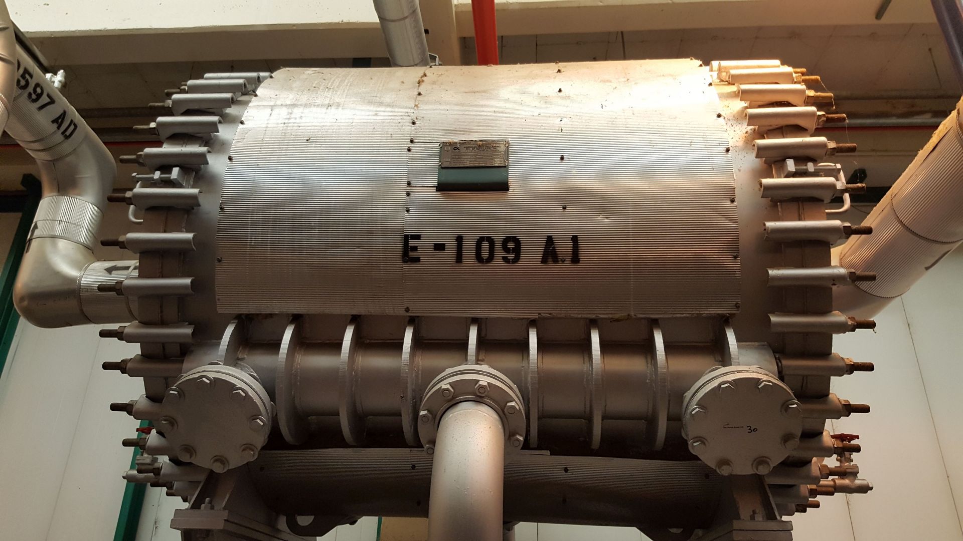 Alfa-Laval Stainless Steel Spiral Heat Exchanger.