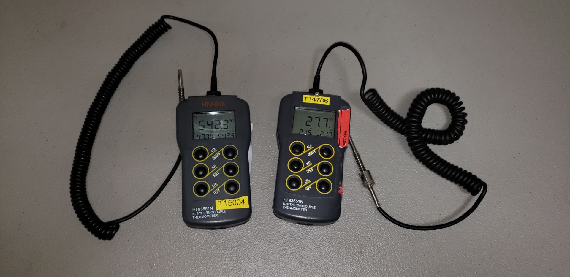 (2) Hanna Instruments HI 93551N KJT Single Channel ThermoCouple Thermometer with Probes - Image 2 of 5