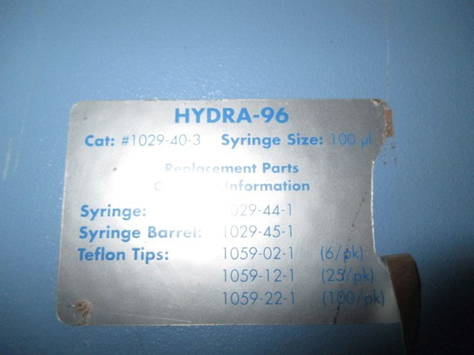ROBBINS SCIENTIFIC HYDRA 96 SYRINGE MICROFILLER - Image 6 of 8