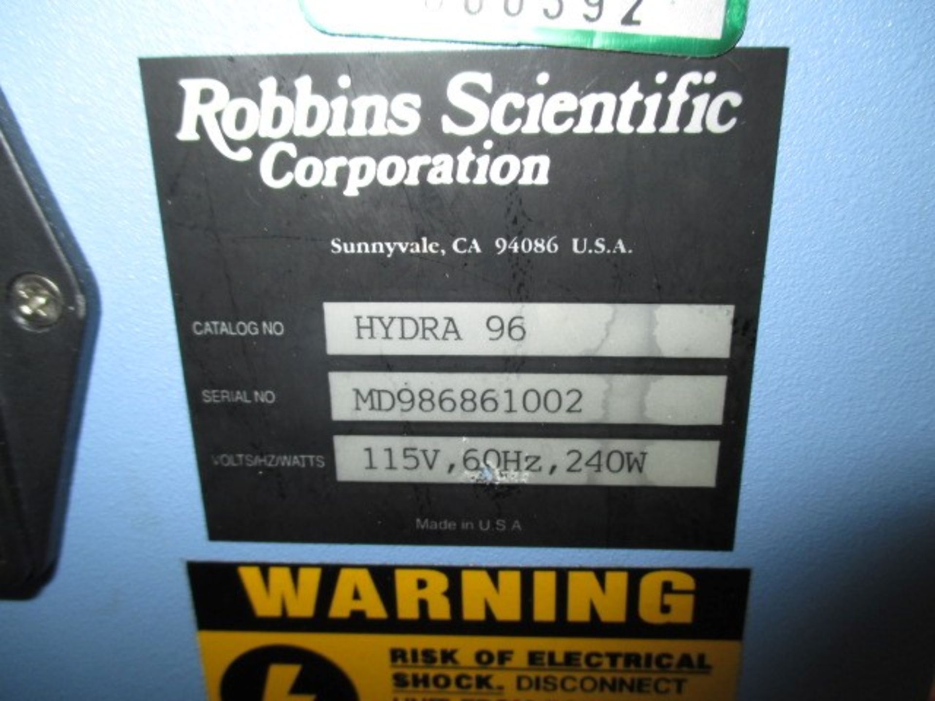 ROBBINS SCIENTIFIC HYDRA 96 SYRINGE MICROFILLER - Image 7 of 8