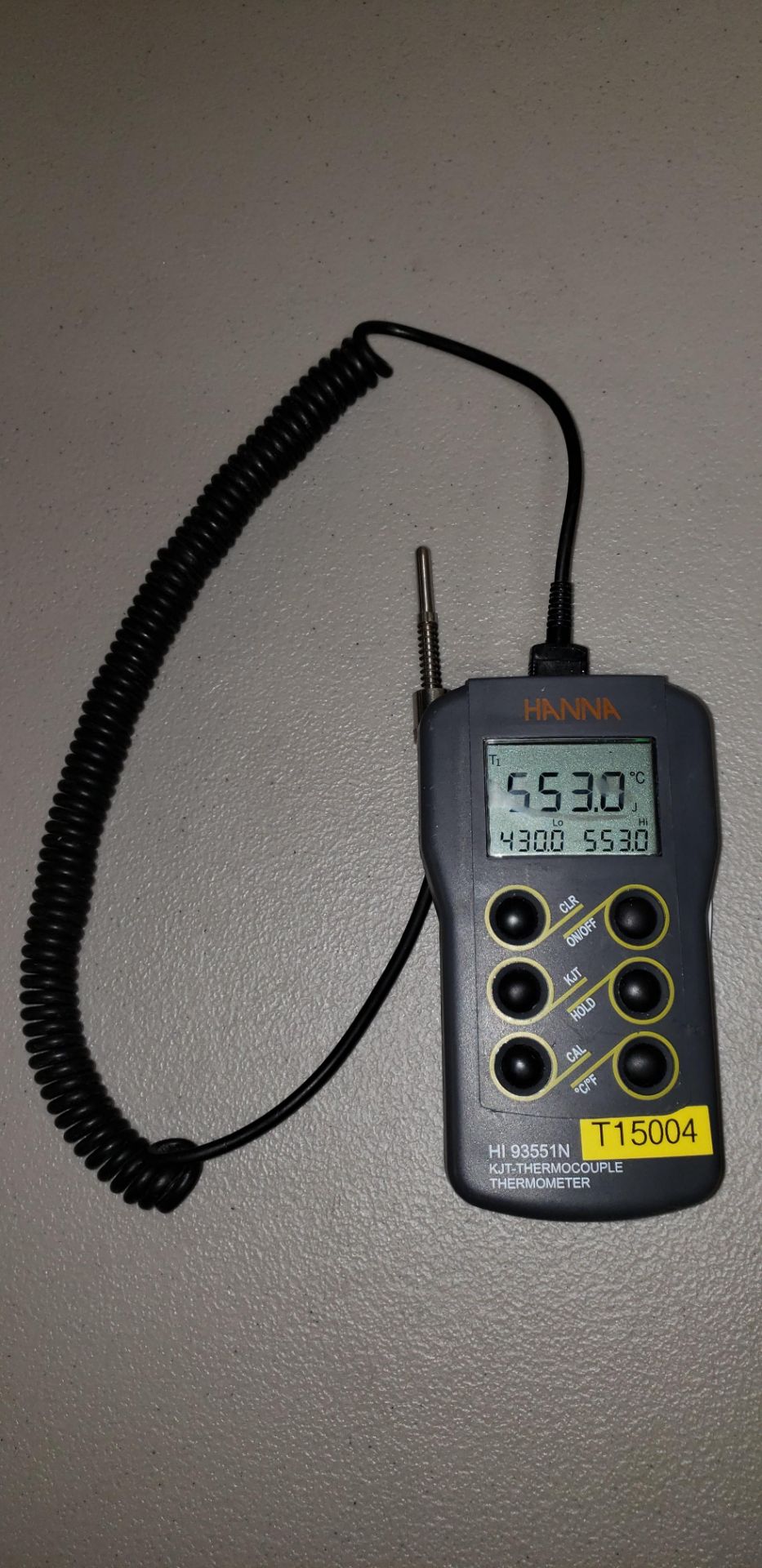 (2) Hanna Instruments HI 93551N KJT Single Channel ThermoCouple Thermometer with Probes - Image 3 of 5