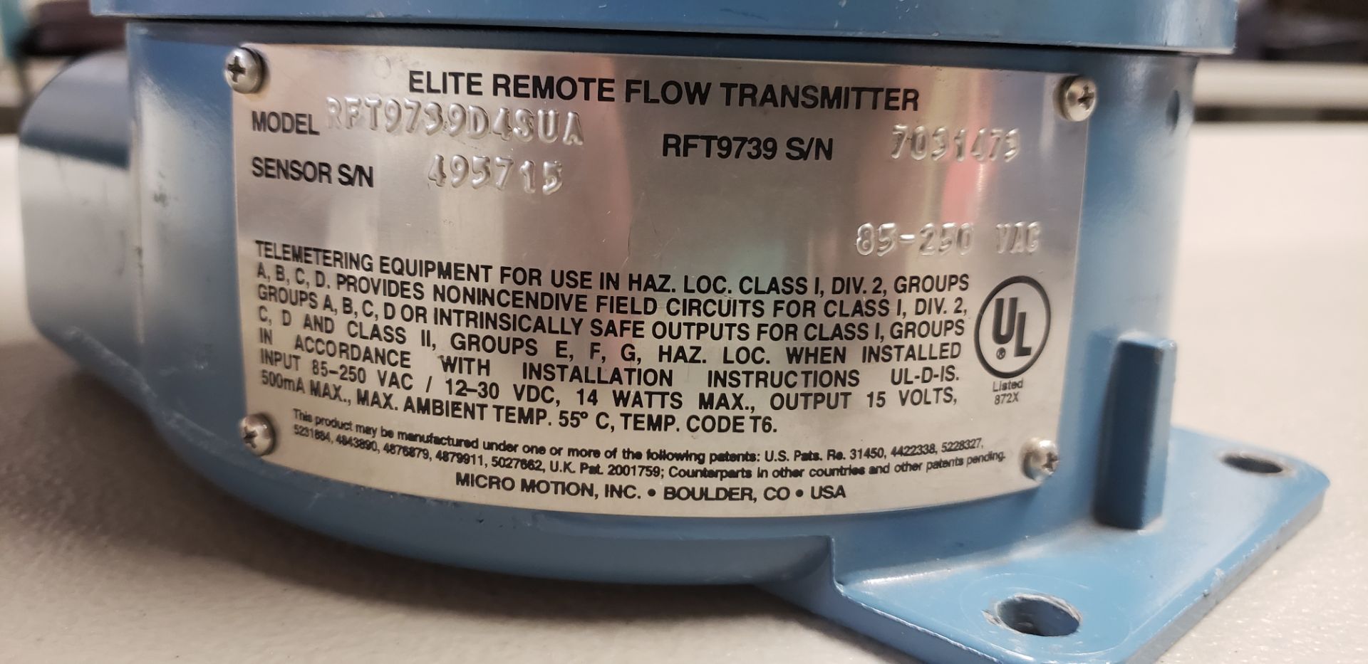 Micromotions Inc Flow Transmitter - Image 5 of 5