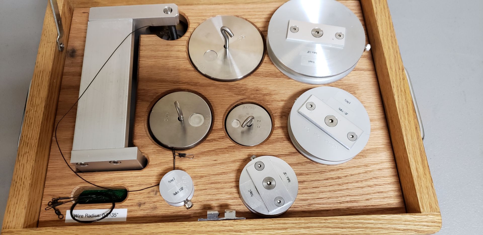 Calibration Kit with Pulleys and Stainless Steel Hook Weights - Image 5 of 7