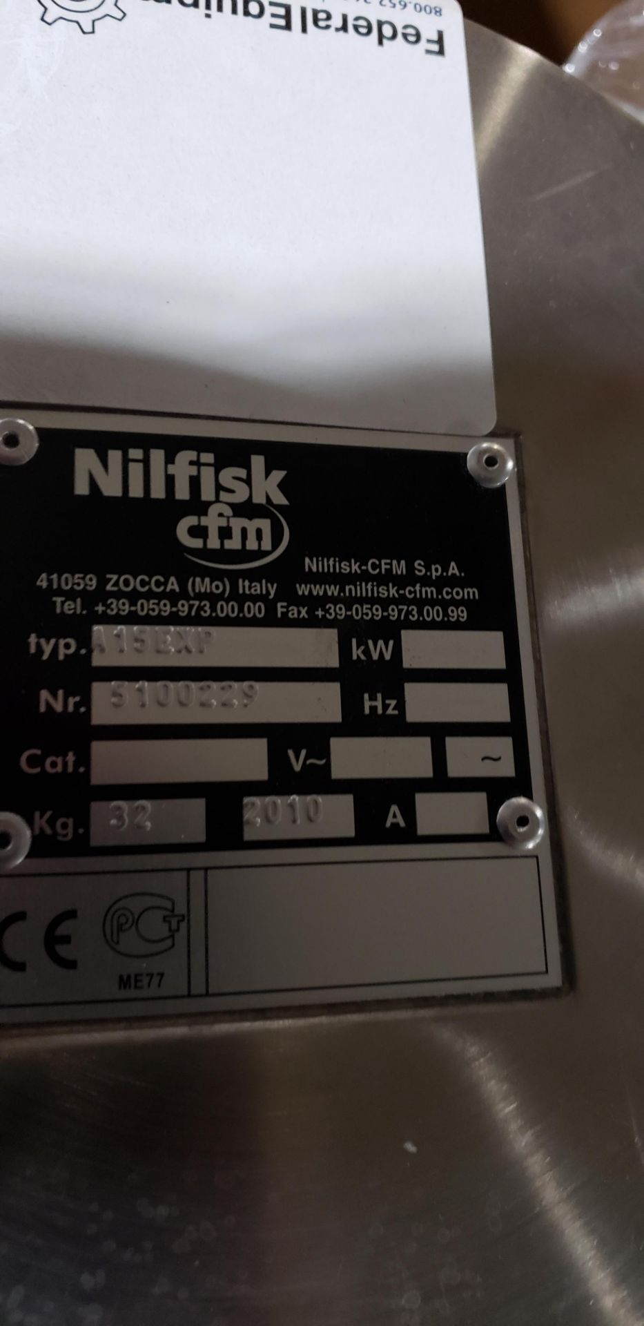 Nilfisk XP Stainless Steel Vaccum - Image 6 of 6