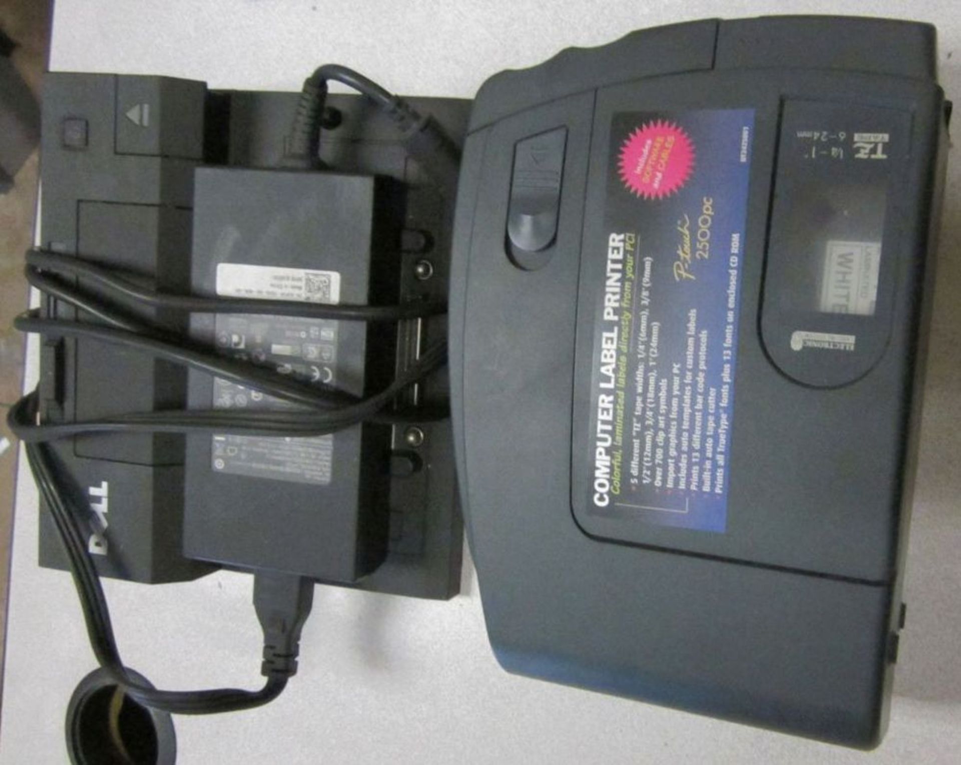 DELL CHARGER & LABEL PRINTER