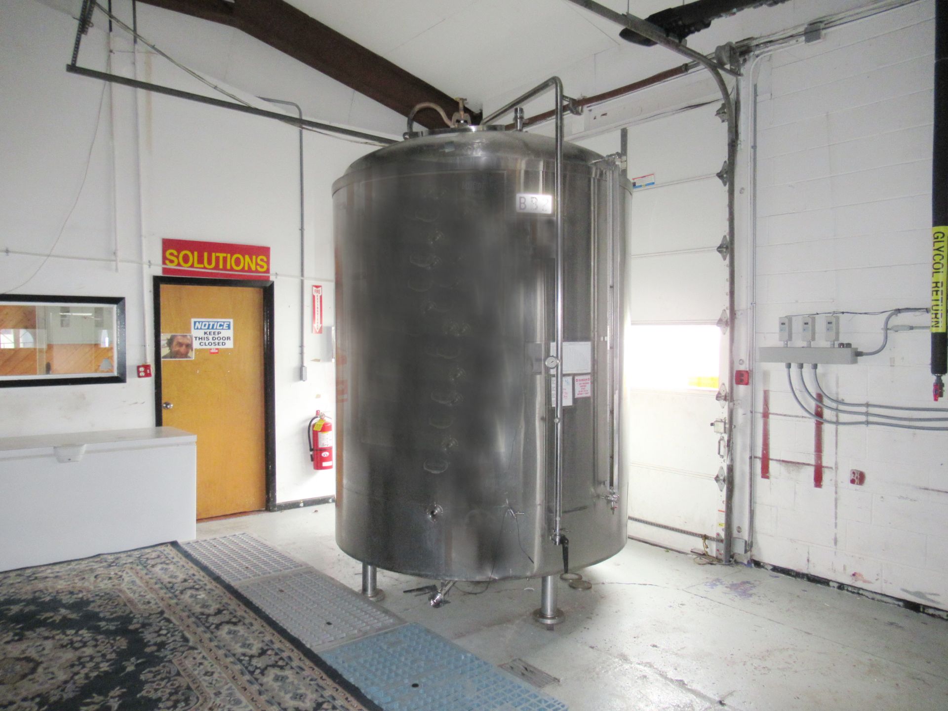 40 BBL Stainless Steel jacketed Brite beer tank