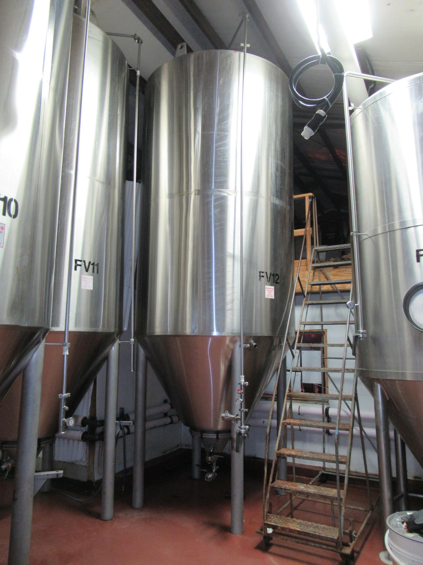 45 BBL Stainless Steel Cone Bottom jacketed fermenter