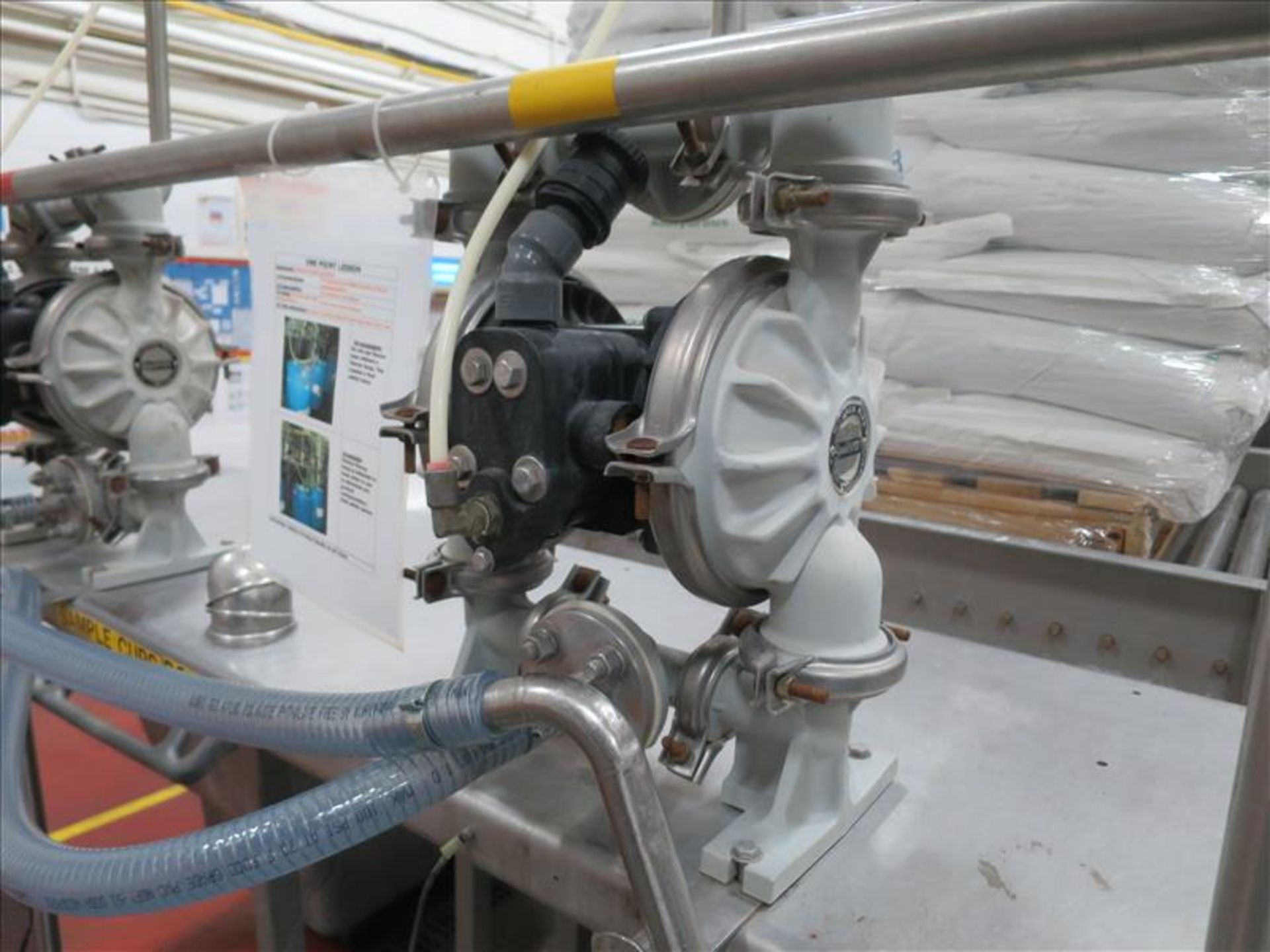 flavour pumping system, including (6) Sandpiper air-operated double diaphragm pumps, S/S pump stand, - Image 3 of 7