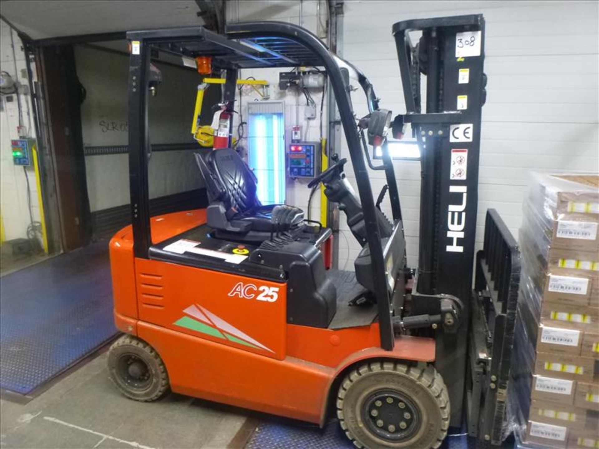 Heli AC25 electric forklift truck, model CPD25, ser. no. 050251G8460, 4512 lbs. cap. @ 24" load