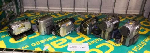 6x Assorted digital camcorders