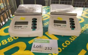 2x Acculab weighing scales