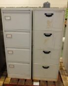 2x Filing cabinets 4 drawer