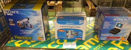 3x Sony digital video camcorders