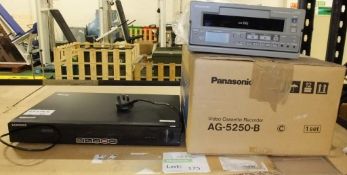 Samsung multi recorder & Panasonic video cassette recorder AG-5250-B