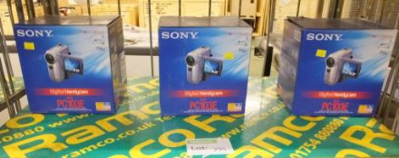 3x Sony Handy cam PC103E