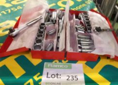 2x Britool mini socket set