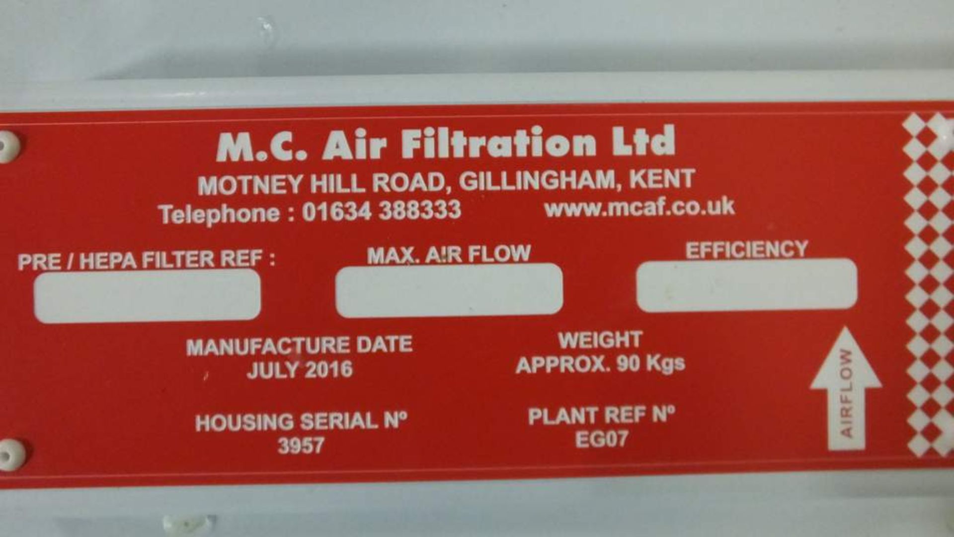 MC air filtration filter housing - Image 4 of 4