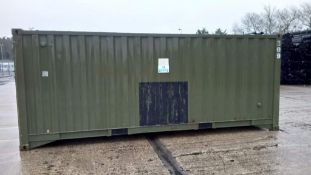 20ft Ablution Container - Containing toilets, wash basins & shower cubicle