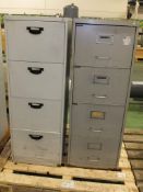 2x Filing cabinets 4 drawer