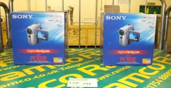 2x Sony Handy cam PC103E