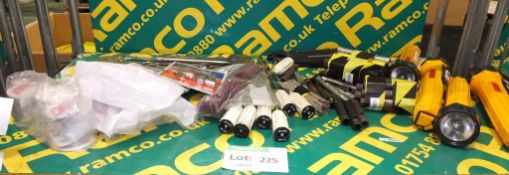 Various items - torches, spanners, air hozzle nozzle, soldering wire