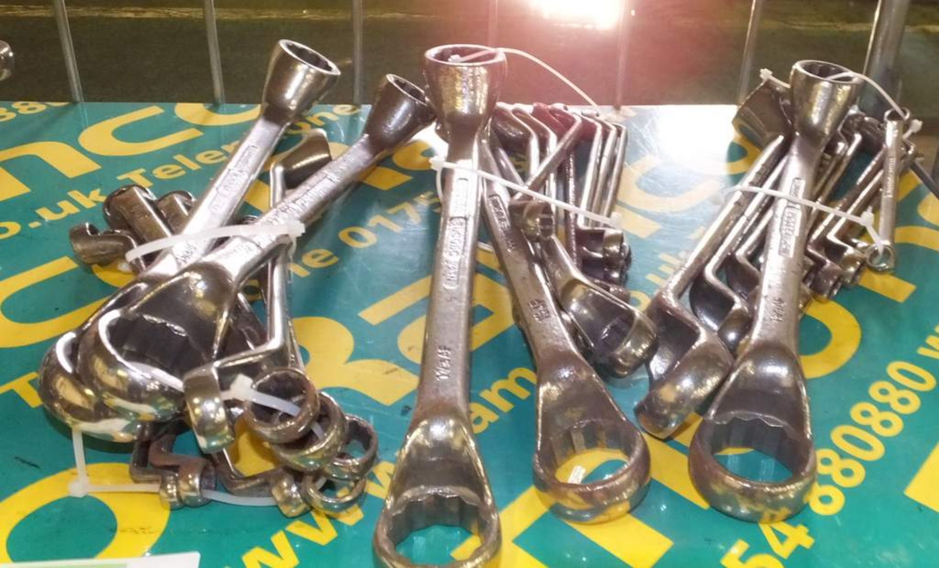 Various sized ring spanners - Image 2 of 2